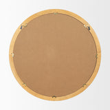 Roan Light Brown Wood Beaded Wall Mirror from Mercana - Luna Furniture