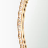 Roan Light Brown Wood Beaded Wall Mirror from Mercana - Luna Furniture