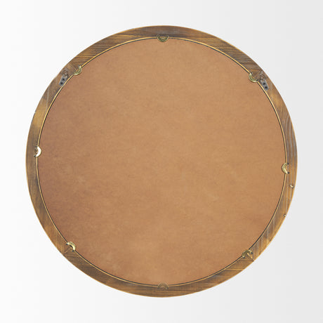 Roan Black Wood Beaded Wall Mirror from Mercana - Luna Furniture