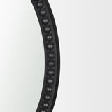 Roan Black Wood Beaded Wall Mirror from Mercana - Luna Furniture