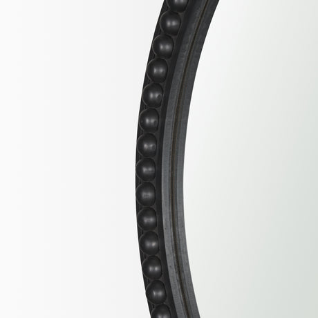 Roan Black Wood Beaded Wall Mirror from Mercana - Luna Furniture