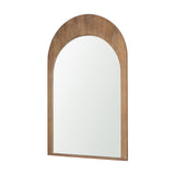 Celeste Light Brown Wood Medium Arched Mirror from Mercana - Luna Furniture