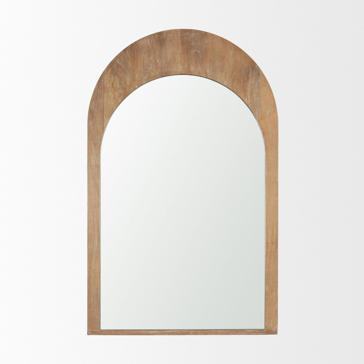 Celeste Light Brown Wood Medium Arched Mirror from Mercana - Luna Furniture