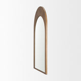 Celeste Light Brown Wood Medium Arched Mirror from Mercana - Luna Furniture