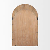 Celeste Light Brown Wood Medium Arched Mirror from Mercana - Luna Furniture