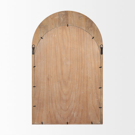 Celeste Light Brown Wood Medium Arched Mirror from Mercana - Luna Furniture