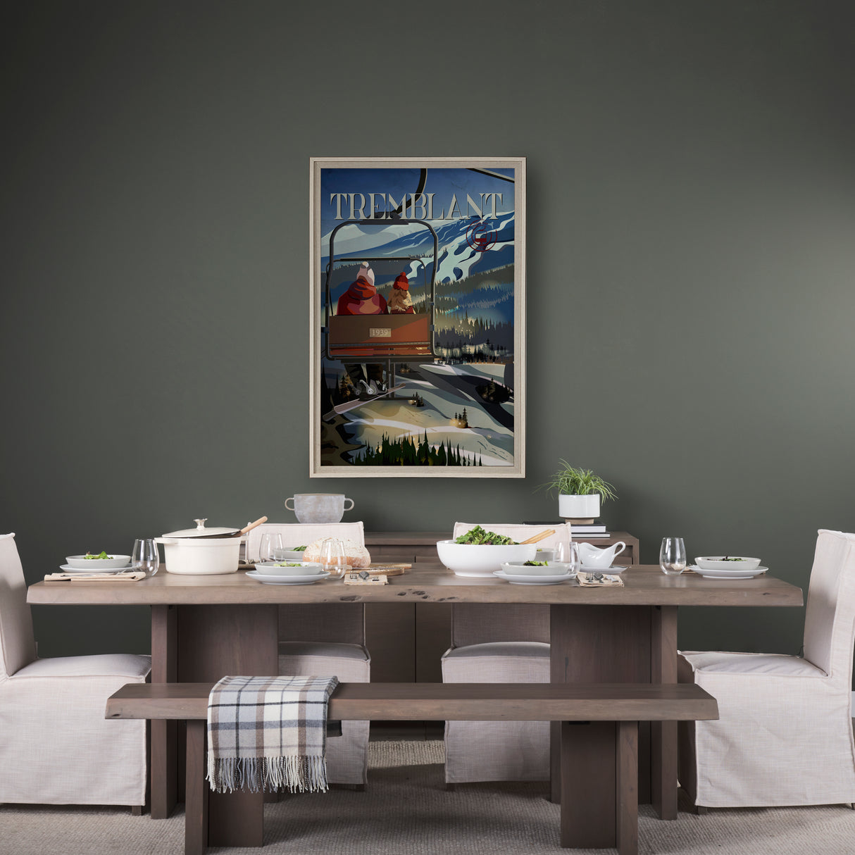 Tremblant Go Canada (XL) by Mercana Studio a Hand Embellished Decograph Framed Art Print under Glass from Mercana - Luna Furniture