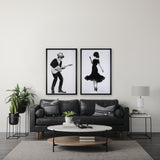 A Dancing Night II by Mercana Studio a Hand Embellished Textured Framed Art Print Matted under Glass from Mercana - Luna Furniture
