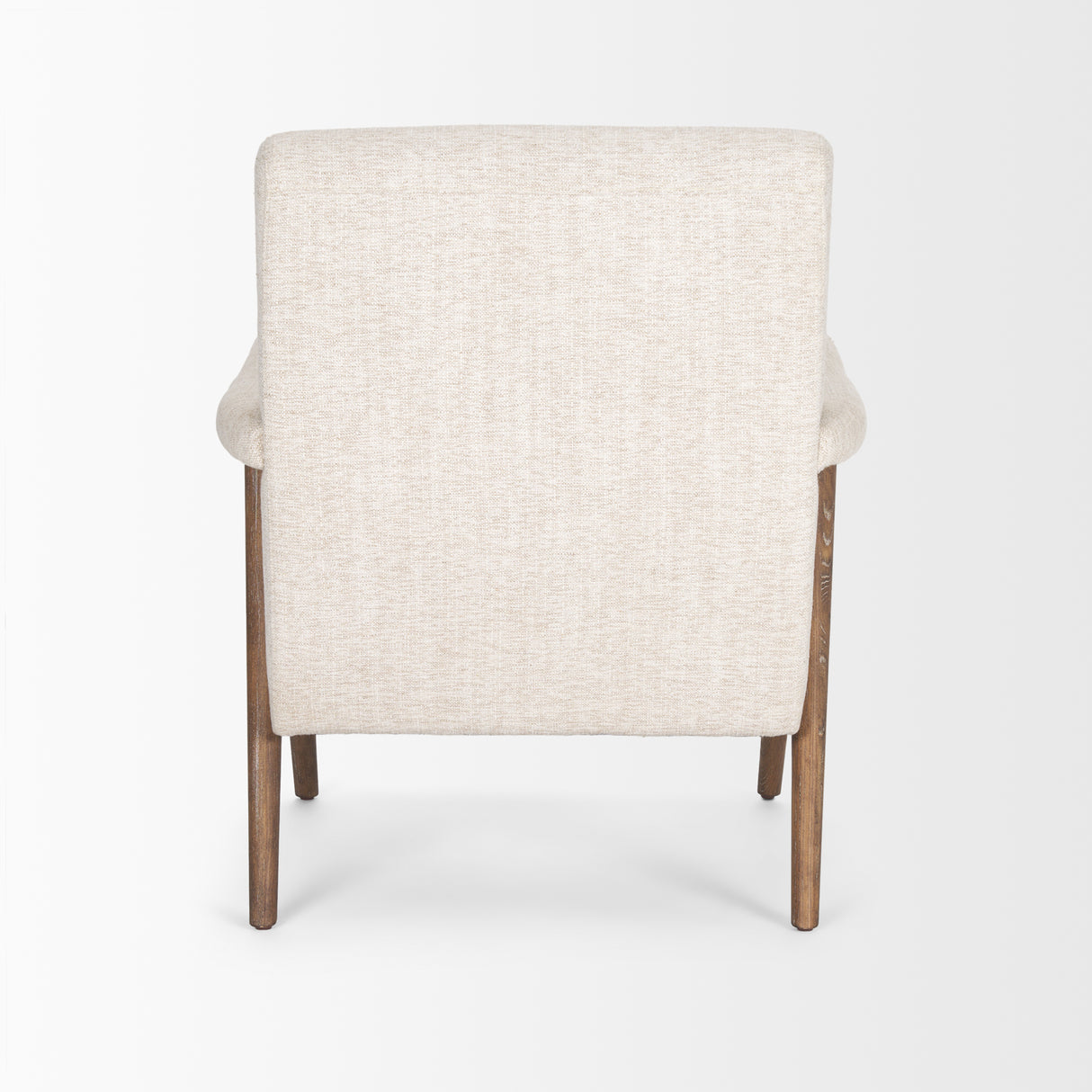 Nico Oatmeal Upholstered w/ Brown Wood Accent Chair from Mercana - Luna Furniture