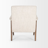 Nico Oatmeal Upholstered w/ Brown Wood Accent Chair from Mercana - Luna Furniture