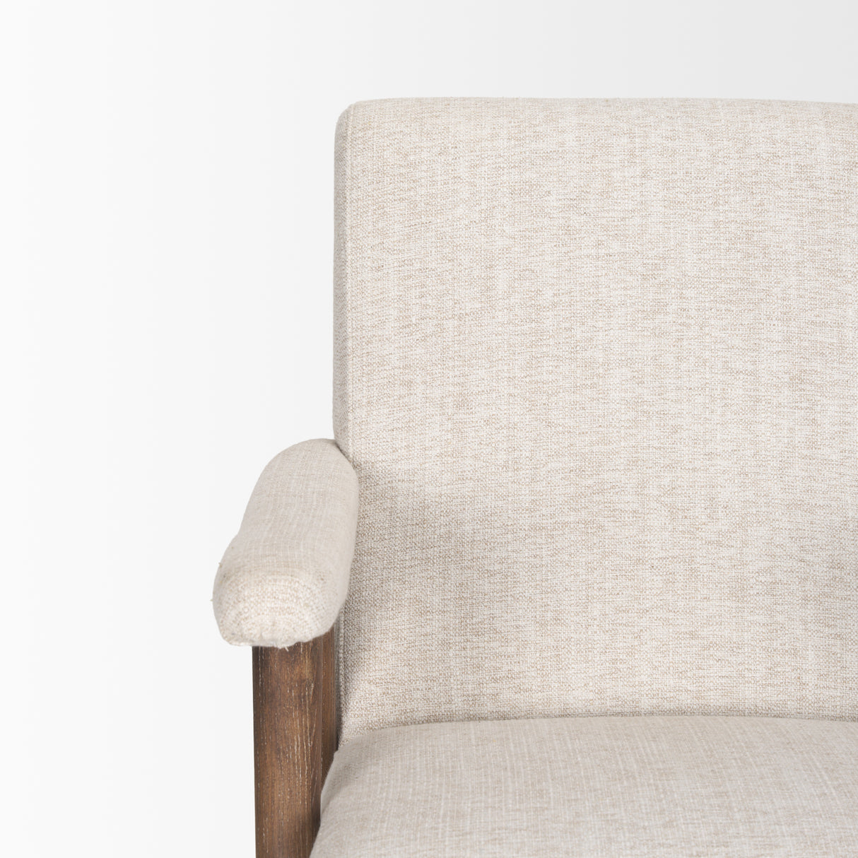 Nico Oatmeal Upholstered w/ Brown Wood Accent Chair from Mercana - Luna Furniture