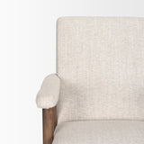 Nico Oatmeal Upholstered w/ Brown Wood Accent Chair from Mercana - Luna Furniture