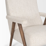 Nico Oatmeal Upholstered w/ Brown Wood Accent Chair from Mercana - Luna Furniture