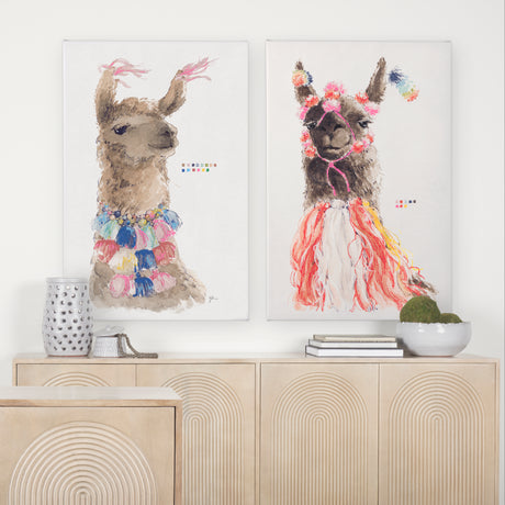 Lama II by Mercana Studio a Hand Embellished Textured Canvas from Mercana - Luna Furniture