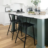 Colin Black Metal Counter Stool from Mercana - Luna Furniture