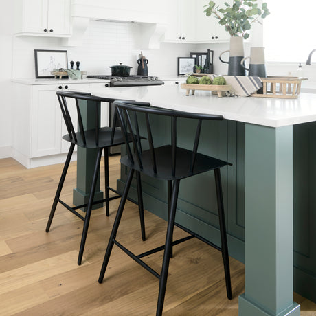 Colin Black Metal Counter Stool from Mercana - Luna Furniture