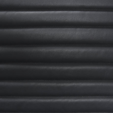 Grosjean Black Leather w/ Black Metal Frame Accent Chair from Mercana - Luna Furniture
