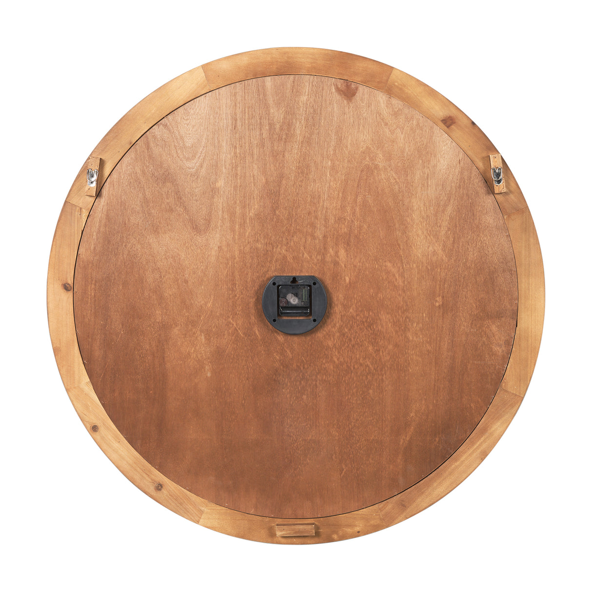 Raul Medium Brown Wood W/ Silver Metal Wall Clock from Mercana - Luna Furniture