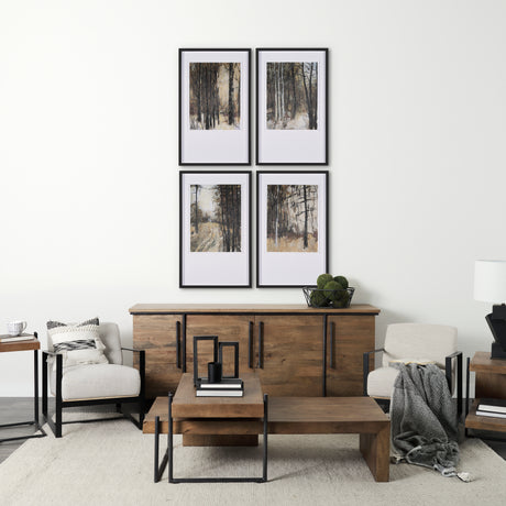 Forest View IV by Mercana Studio a Hand Embellished Textured Framed Art Print Matted under Glass from Mercana - Luna Furniture