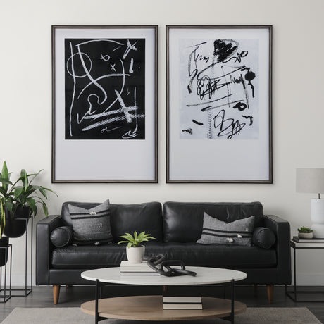Doodle II by Mercana Studio a Hand Embellished Textured Framed Art Print Matted under Glass from Mercana - Luna Furniture