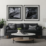 Black Composition II by Mercana Studio Hand Embellished Textured Framed Art Print Matted under Glass from Mercana - Luna Furniture