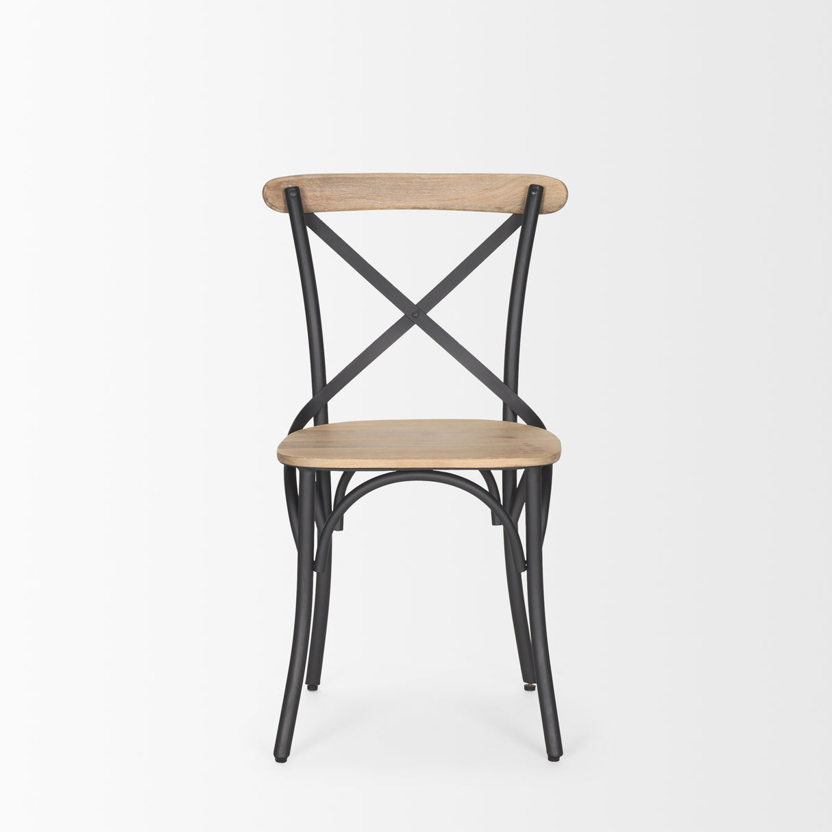 Etienne Light Brown Wood w/ Iron Metal Dining Chair, Set of 2 from Mercana - Luna Furniture