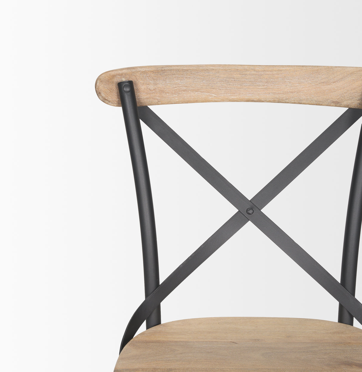 Etienne Light Brown Wood w/ Iron Metal Dining Chair, Set of 2 from Mercana - Luna Furniture