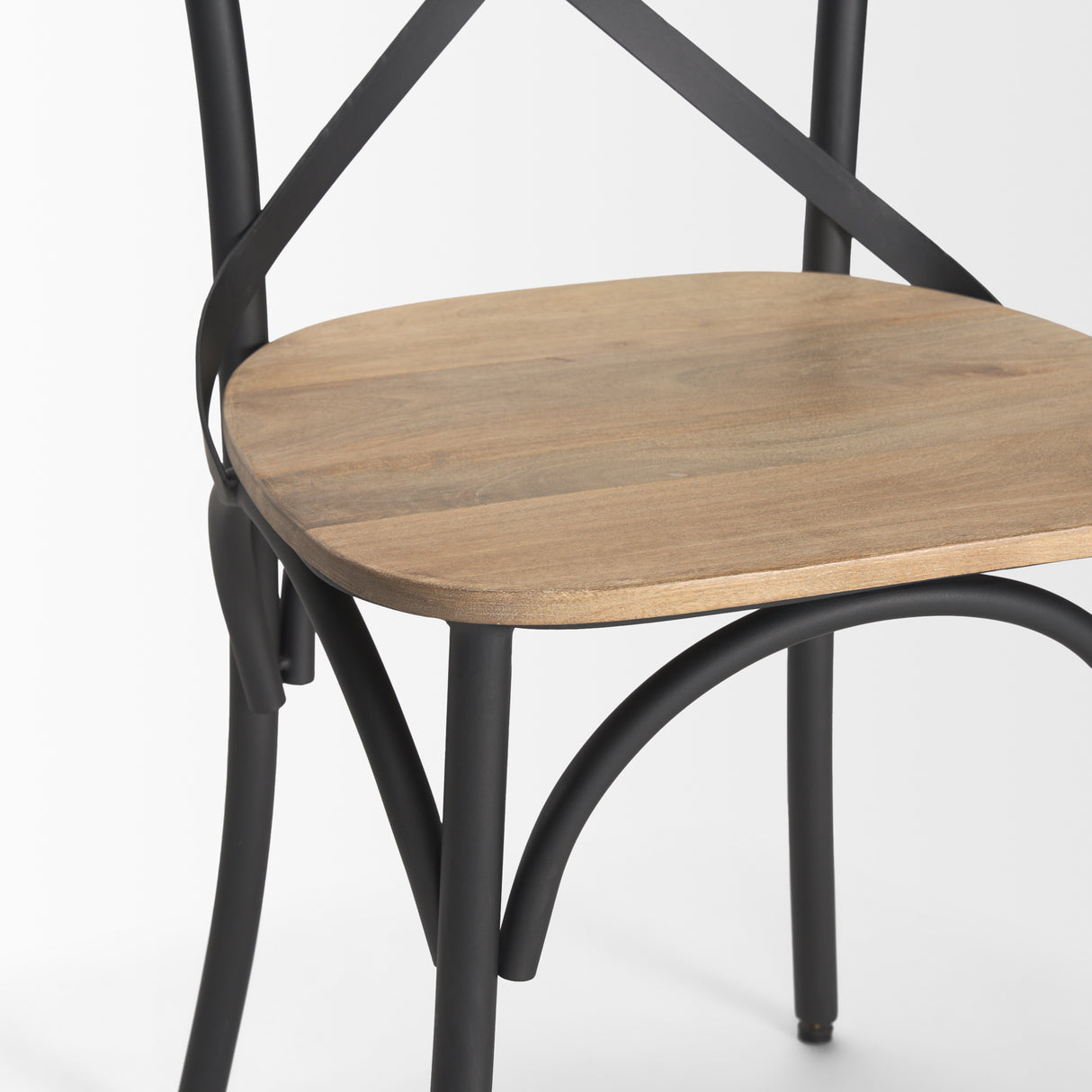 Etienne Light Brown Wood w/ Iron Metal Dining Chair, Set of 2 from Mercana - Luna Furniture