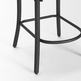 Etienne Light Brown Wood w/ Iron Metal Counter Stool from Mercana - Luna Furniture