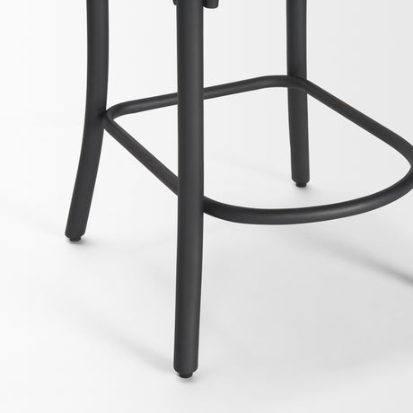 Etienne Light Brown Wood w/ Iron Metal Counter Stool from Mercana - Luna Furniture