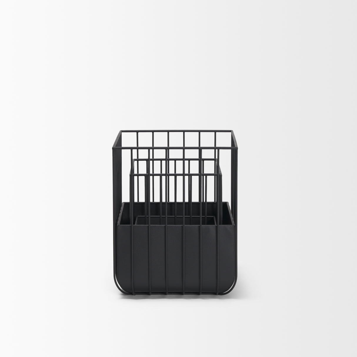Verna Matte Black Wire Cage Metal Planters (Set of 2) from Mercana - Luna Furniture