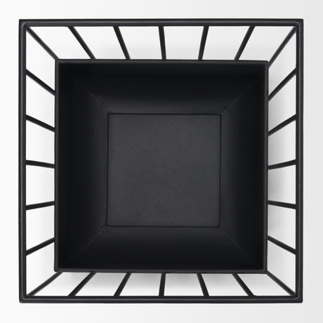 Verna Matte Black Wire Cage Metal Planters (Set of 2) from Mercana - Luna Furniture