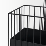 Verna Matte Black Wire Cage Metal Planters (Set of 2) from Mercana - Luna Furniture