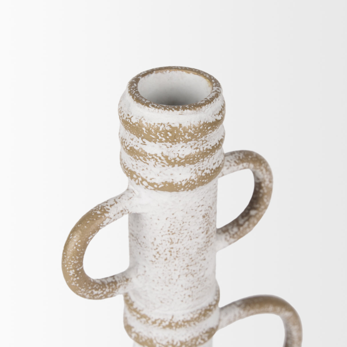 Ziva Large Distressed White Metal Sculptural Object from Mercana - Luna Furniture