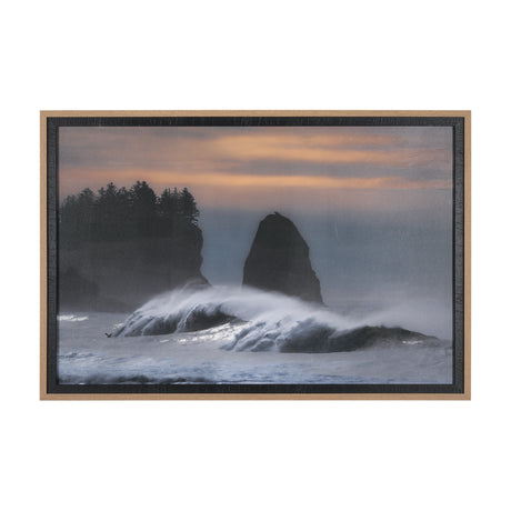 Crashing Wave by Chad Mackay a Hand Embellished Textured Framed Photo Art Print Matted under Glass from Mercana - Luna Furniture