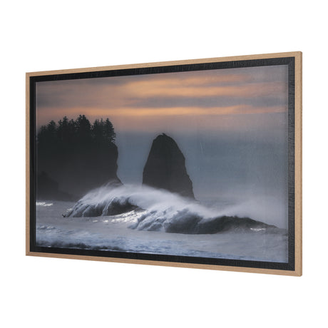 Crashing Wave by Chad Mackay a Hand Embellished Textured Framed Photo Art Print Matted under Glass from Mercana - Luna Furniture