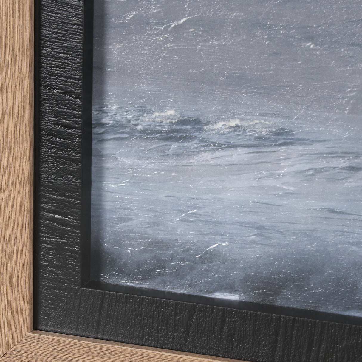 Crashing Wave by Chad Mackay a Hand Embellished Textured Framed Photo Art Print Matted under Glass from Mercana - Luna Furniture