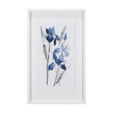 Blue Iris I by Mercana Studio a Hand Embellished Textured Framed Art Print Matted under Glass from Mercana - Luna Furniture