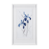 Blue Iris II by Mercana Studio a Hand Embellished Textured Framed Art Print Matted under Glass from Mercana - Luna Furniture