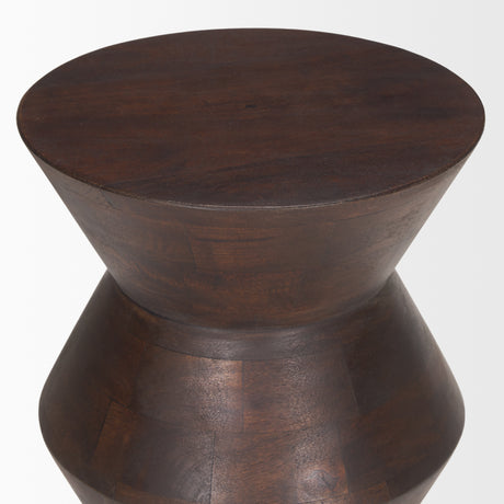 Odessa Dark Brown Wood Accent Table from Mercana - Luna Furniture