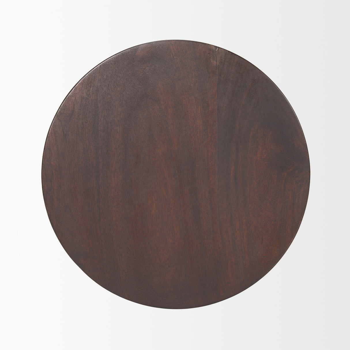 Novell Dark Brown Wood Pedestal Accent Table from Mercana - Luna Furniture