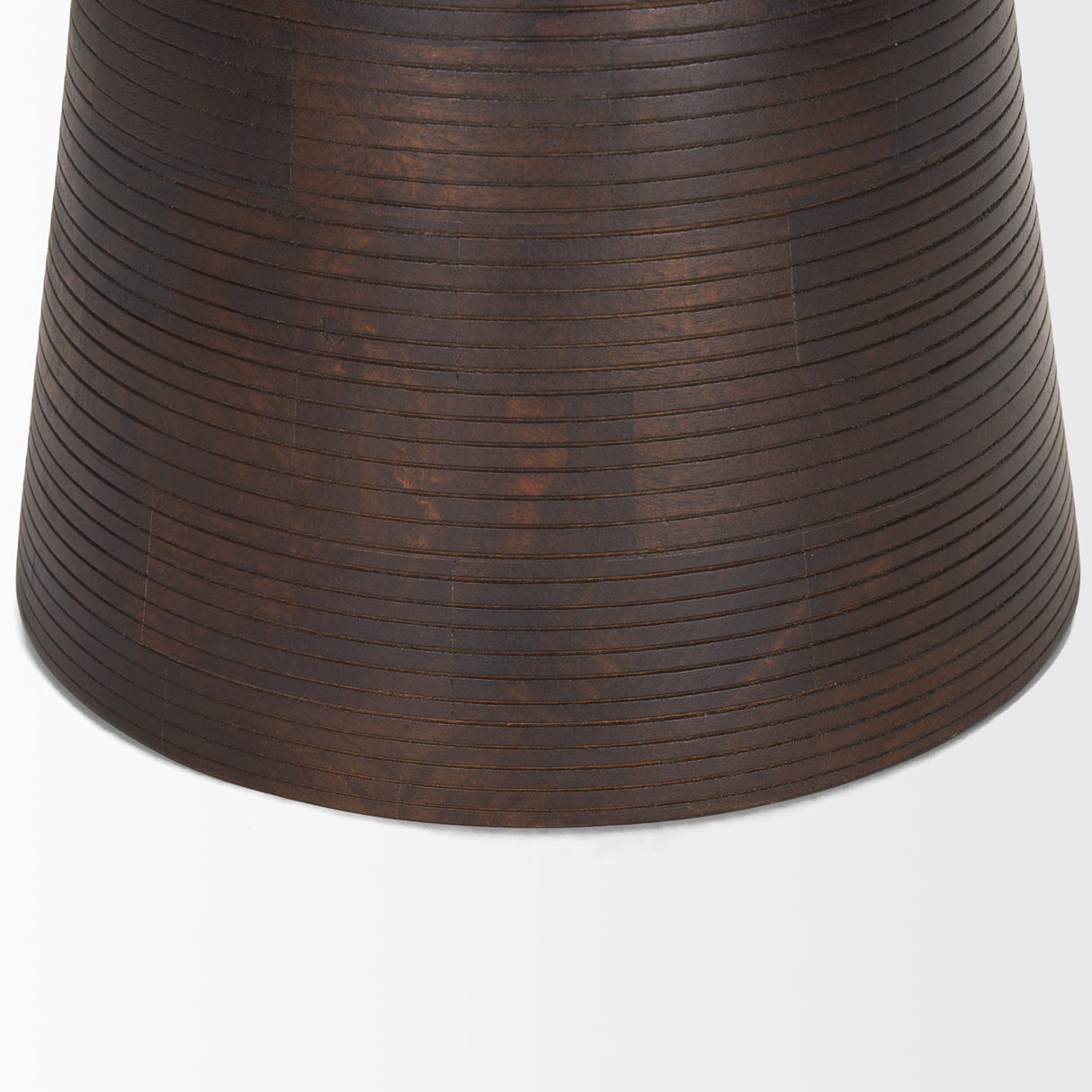 Novell Dark Brown Wood Pedestal Accent Table from Mercana - Luna Furniture