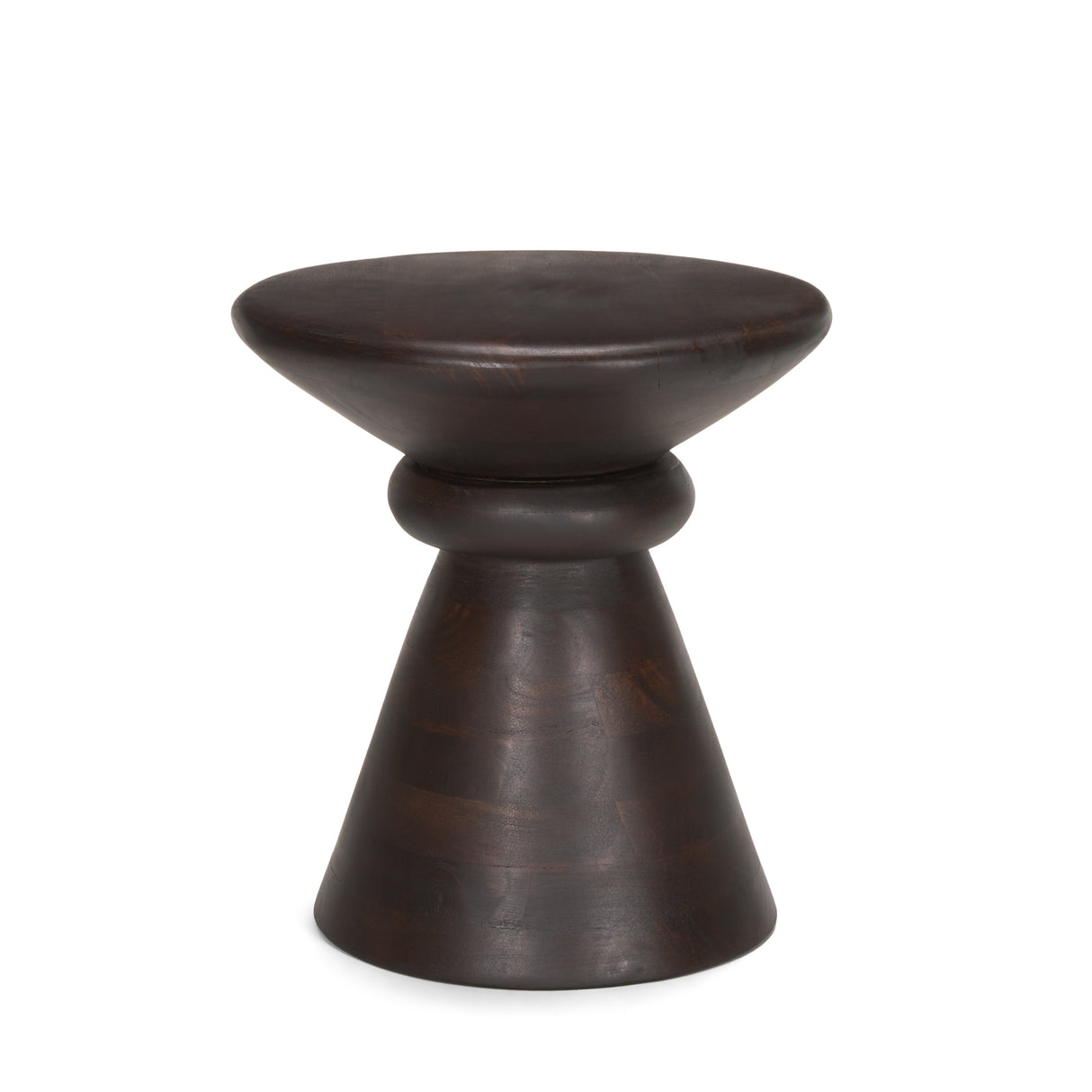 Palmera Dark Brown Wood Pedestal Accent Table from Mercana - Luna Furniture