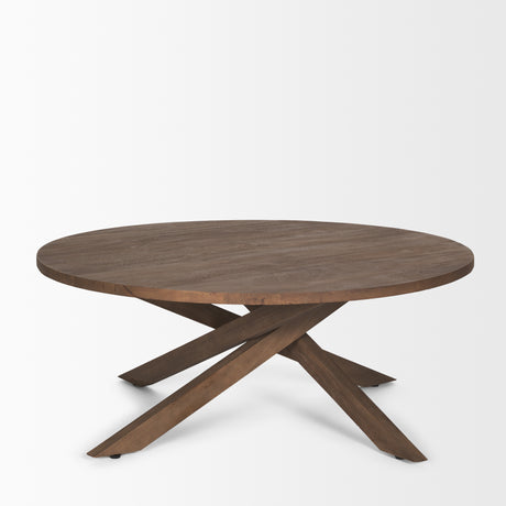 Solana Medium Brown Wood Coffee Table from Mercana - Luna Furniture