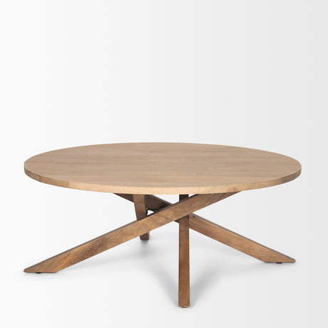 Solana Light Brown Wood Coffee Table from Mercana - Luna Furniture