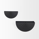 Shilo Matte Black Metal Hanging Wall Planter (Set of 2) from Mercana - Luna Furniture