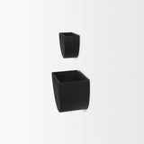 Shilo Matte Black Metal Hanging Wall Planter (Set of 2) from Mercana - Luna Furniture