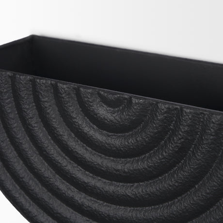 Shilo Matte Black Metal Hanging Wall Planter (Set of 2) from Mercana - Luna Furniture