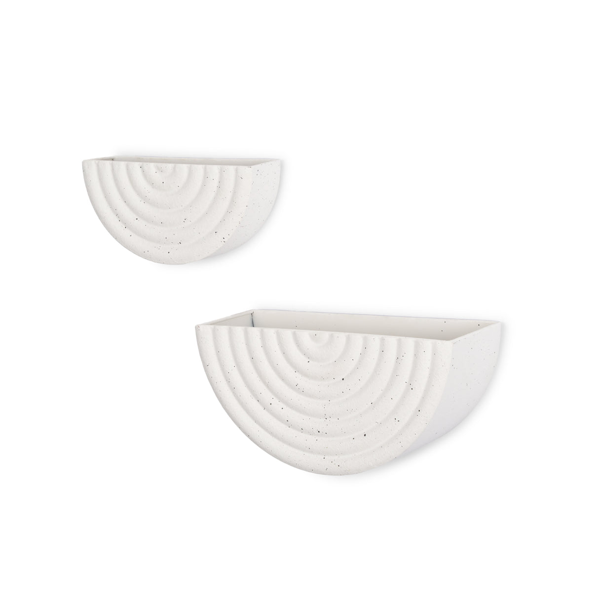 Shilo Matte White Metal Hanging Wall Planter (Set of 2) from Mercana - Luna Furniture