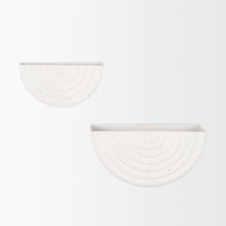 Shilo Matte White Metal Hanging Wall Planter (Set of 2) from Mercana - Luna Furniture